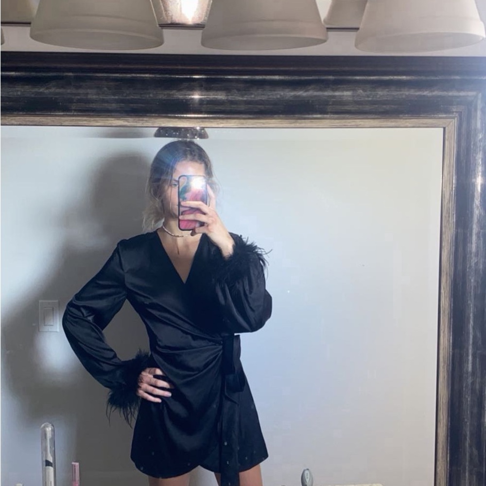 White Fox Boutique Black Long Sleeve Dress